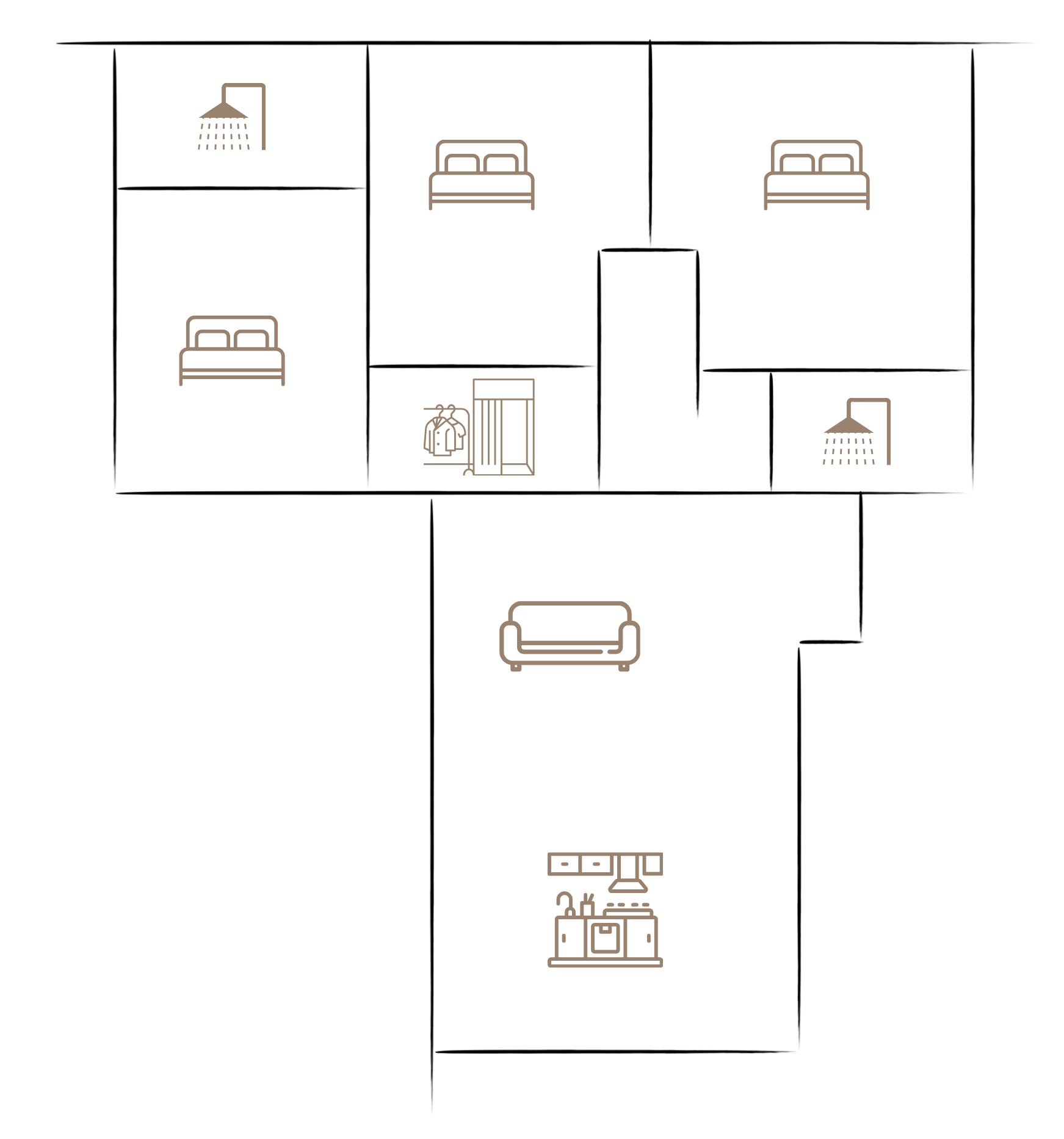 Plan schématique de la maison